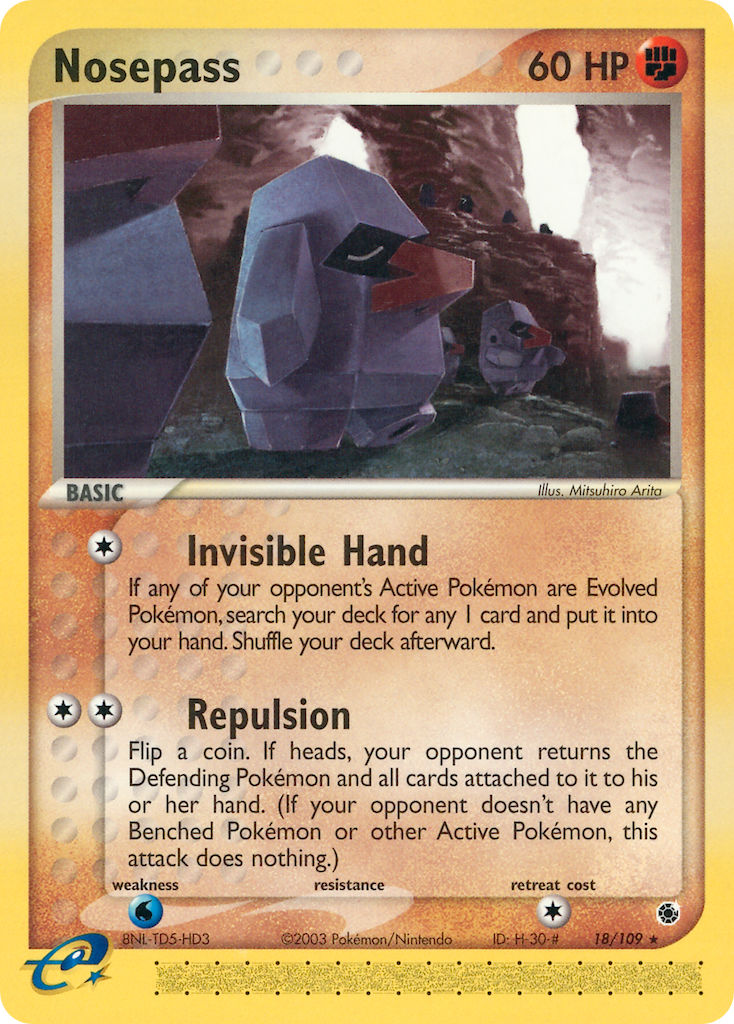 Nosepass Pokémon card