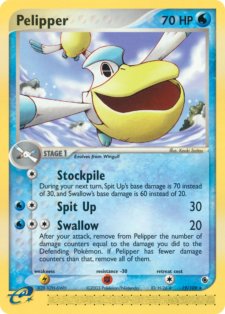 Pelipper Pokémon card