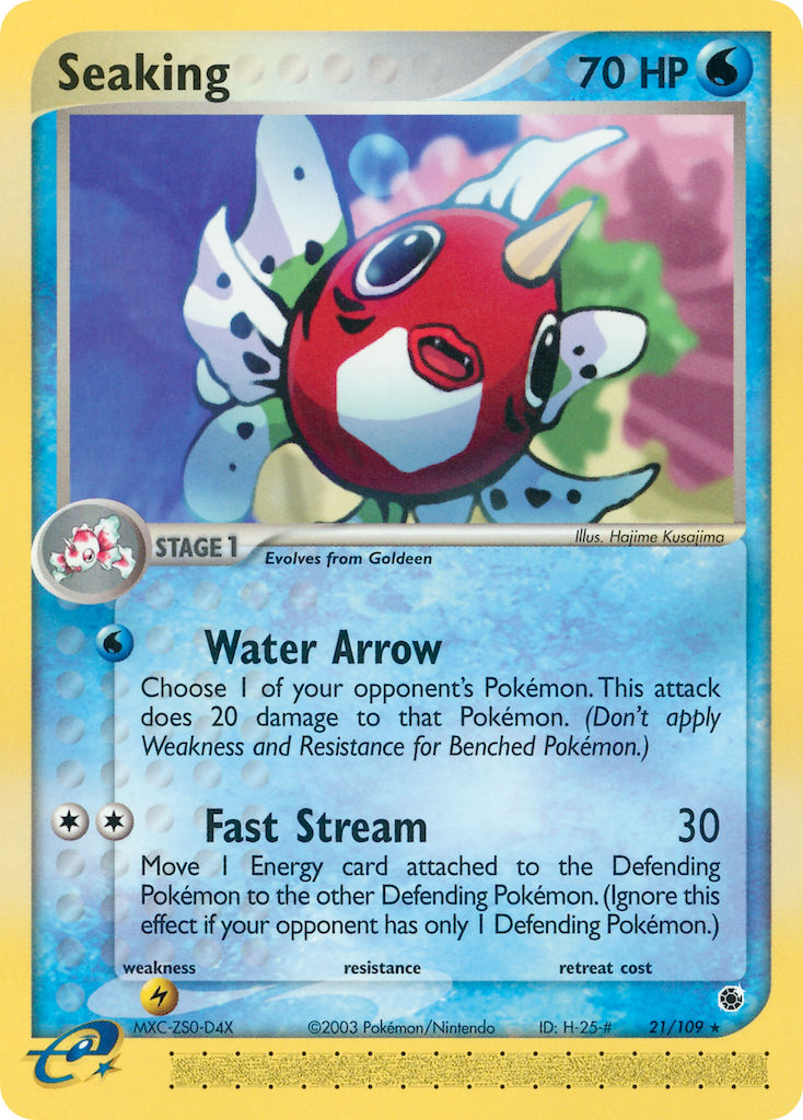 Seaking Pokémon card