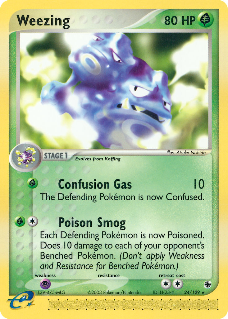 Weezing Pokémon card