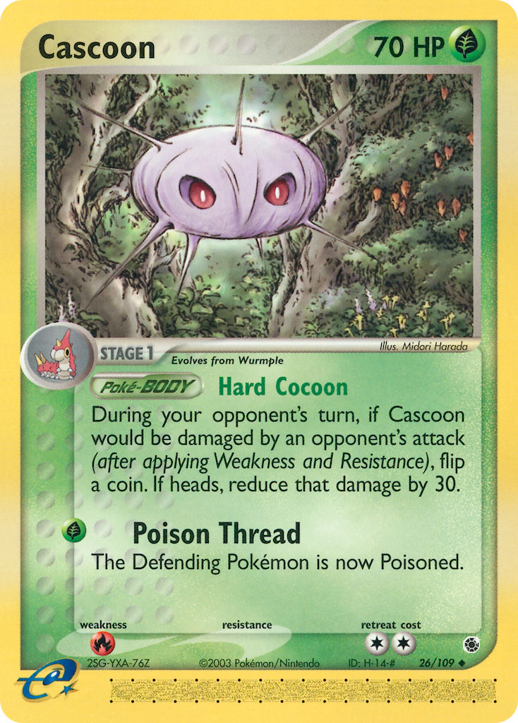 Cascoon Pokémon card