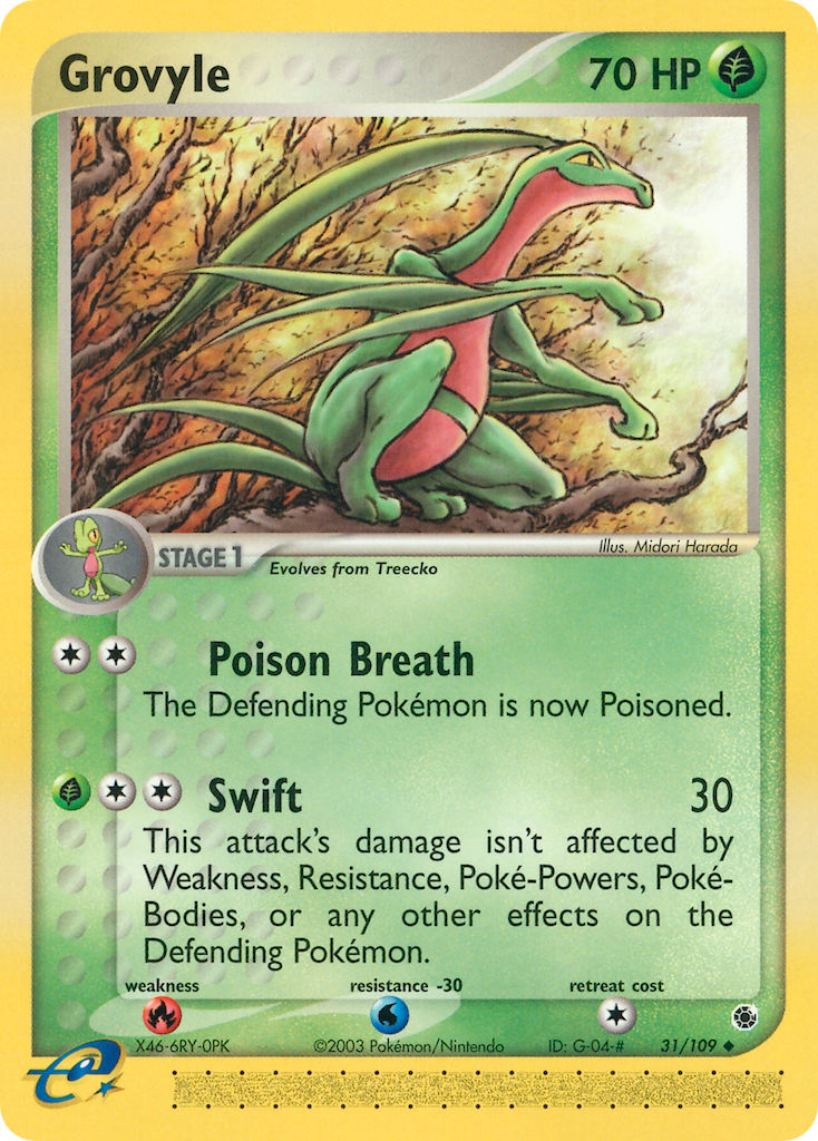 Grovyle Pokémon card
