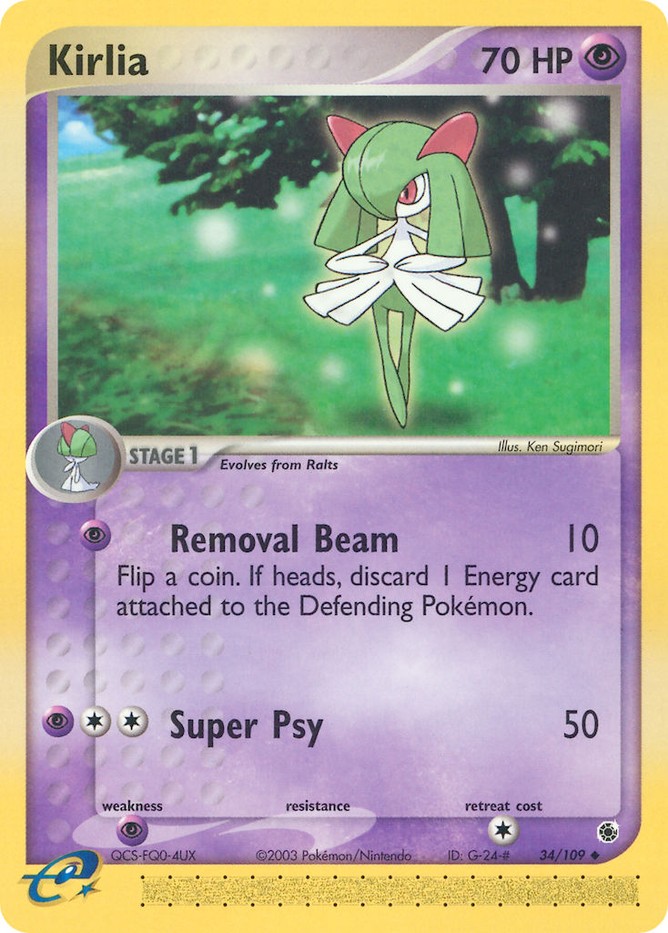 Kirlia Pokémon card