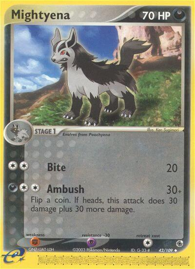 Mightyena Pokémon card