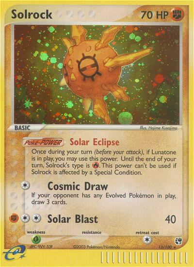 Solrock Pokémon card