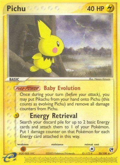 Pichu Pokémon card