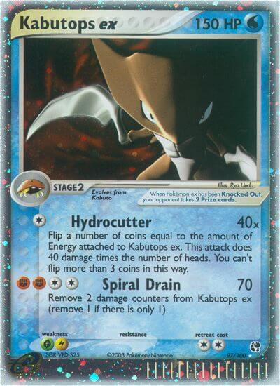 Kabutops ex Pokémon card