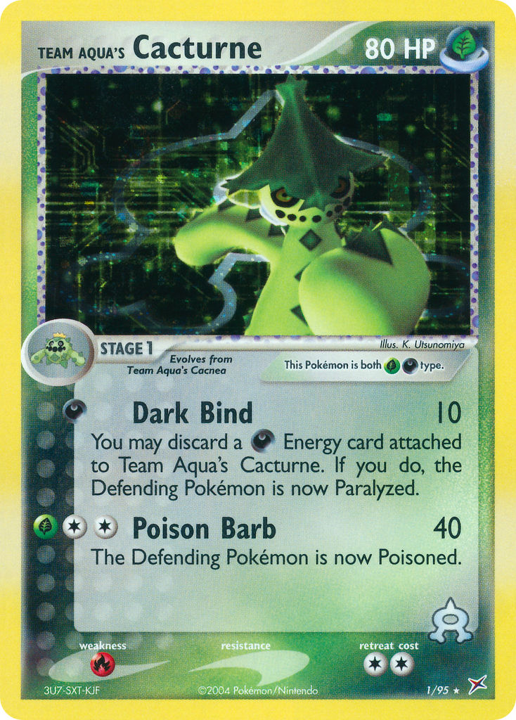 Team Aqua's Cacturne Pokémon card