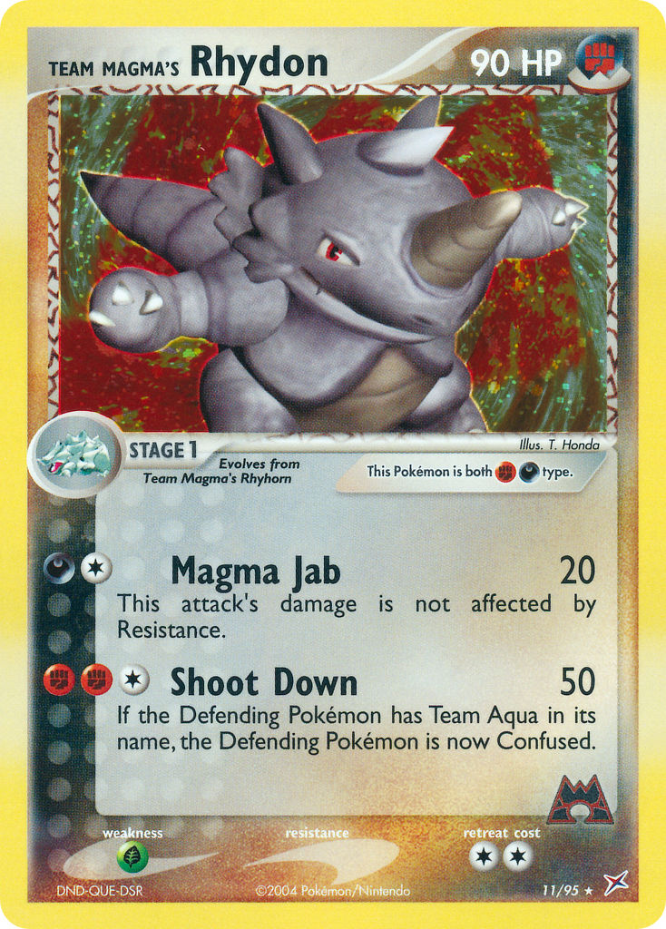 Team Magma's Rhydon Pokémon card