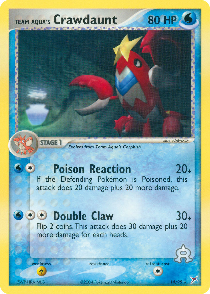 Team Aqua's Crawdaunt Pokémon card