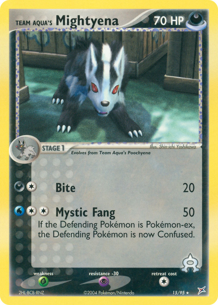 Team Aqua's Mightyena Pokémon card