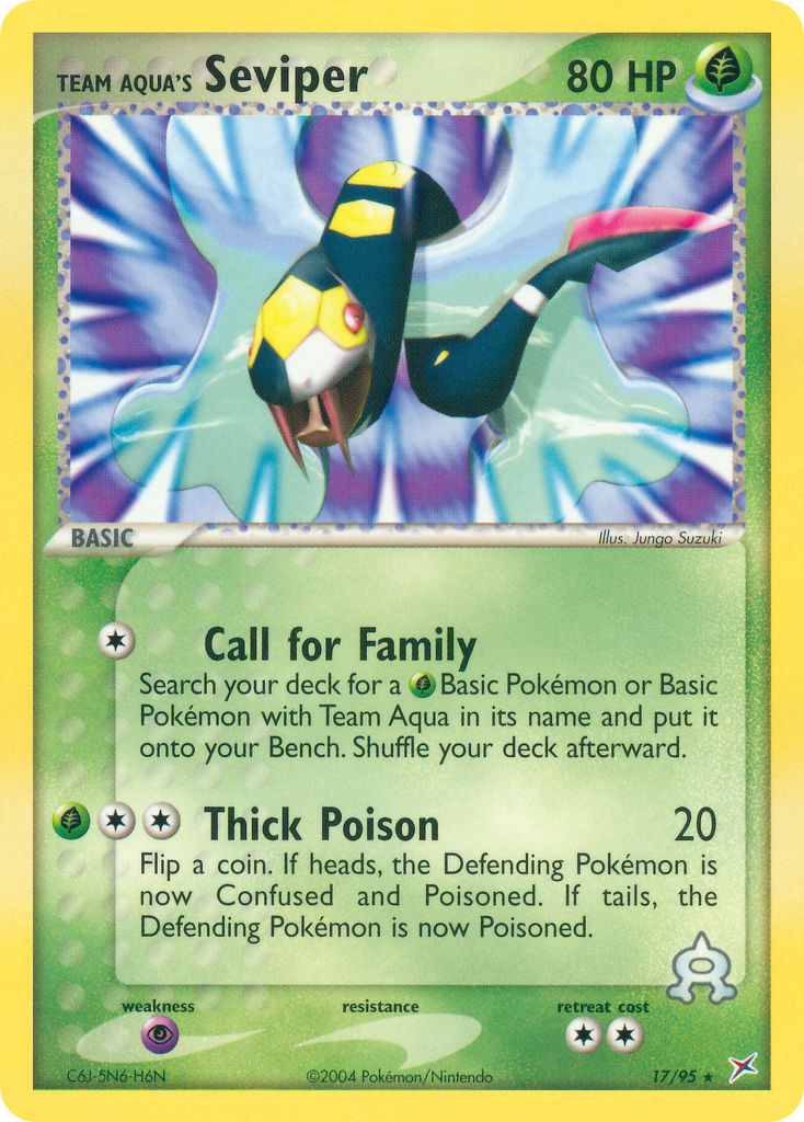 Team Aqua's Seviper Pokémon card