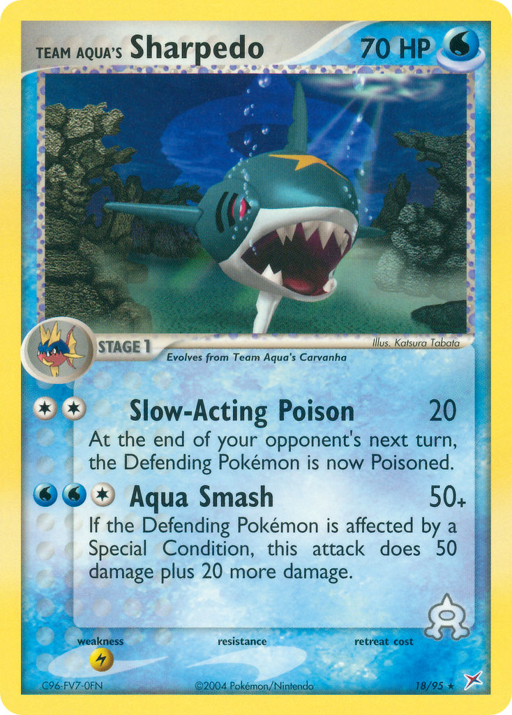 Team Aqua's Sharpedo Pokémon card