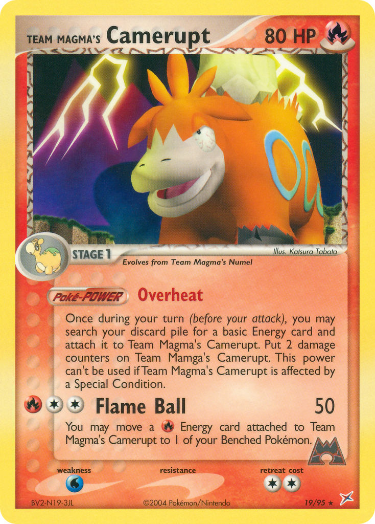 Team Magma's Camerupt Pokémon card