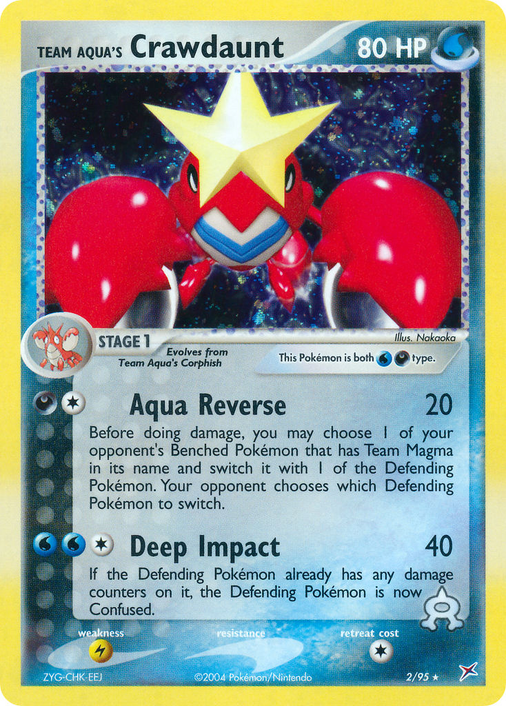 Team Aqua's Crawdaunt Pokémon card