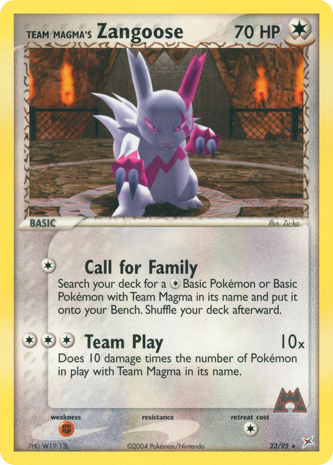Team Magma's Zangoose
