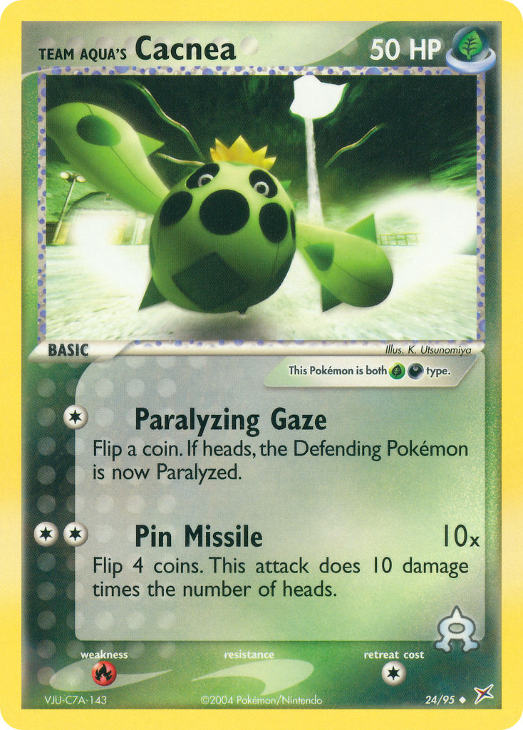 Team Aqua's Cacnea Pokémon card