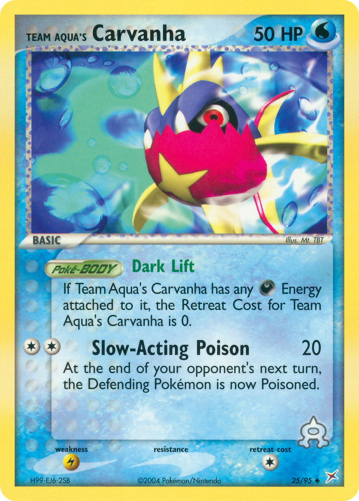 Team Aqua's Carvanha Pokémon card