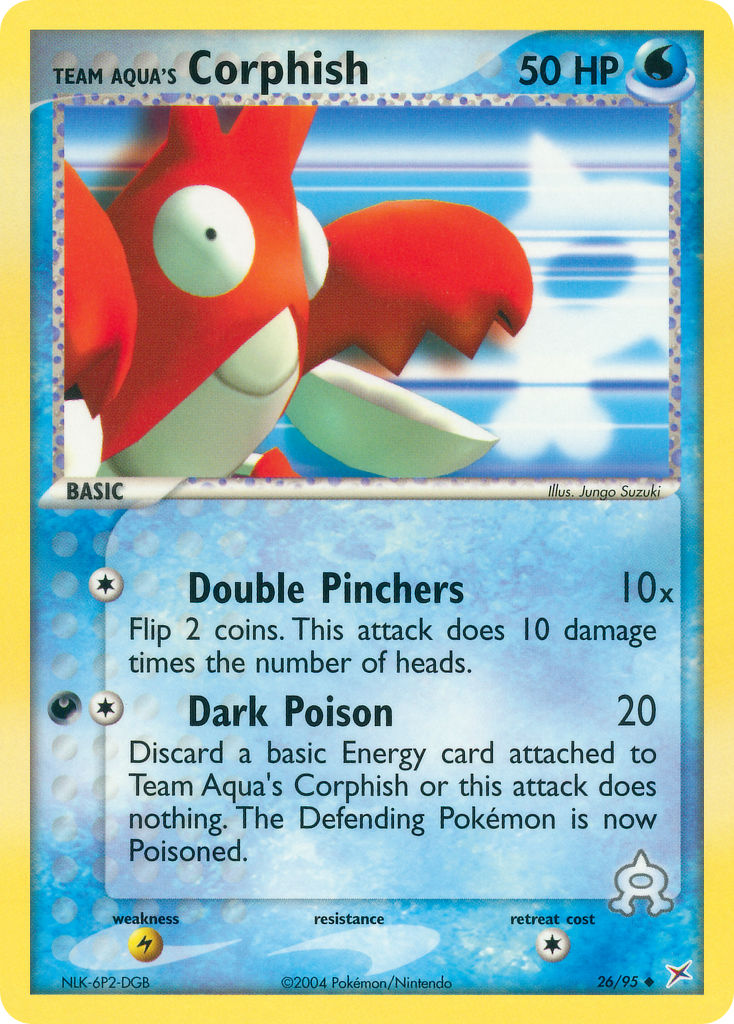 Team Aqua's Corphish Pokémon card