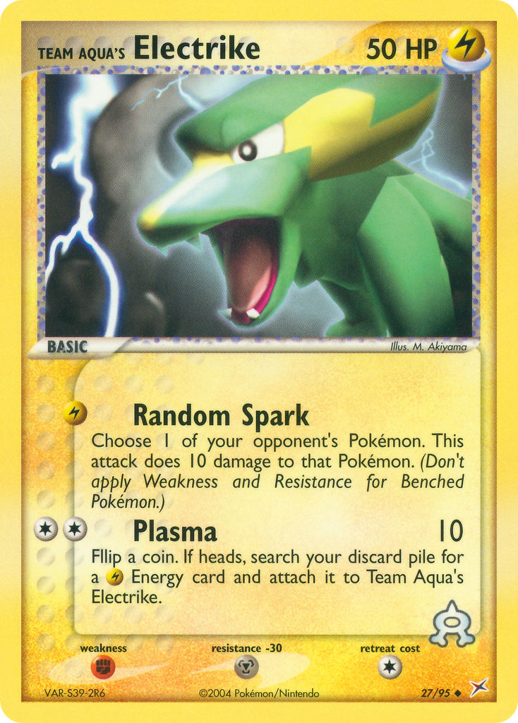 Team Aqua's Electrike Pokémon card
