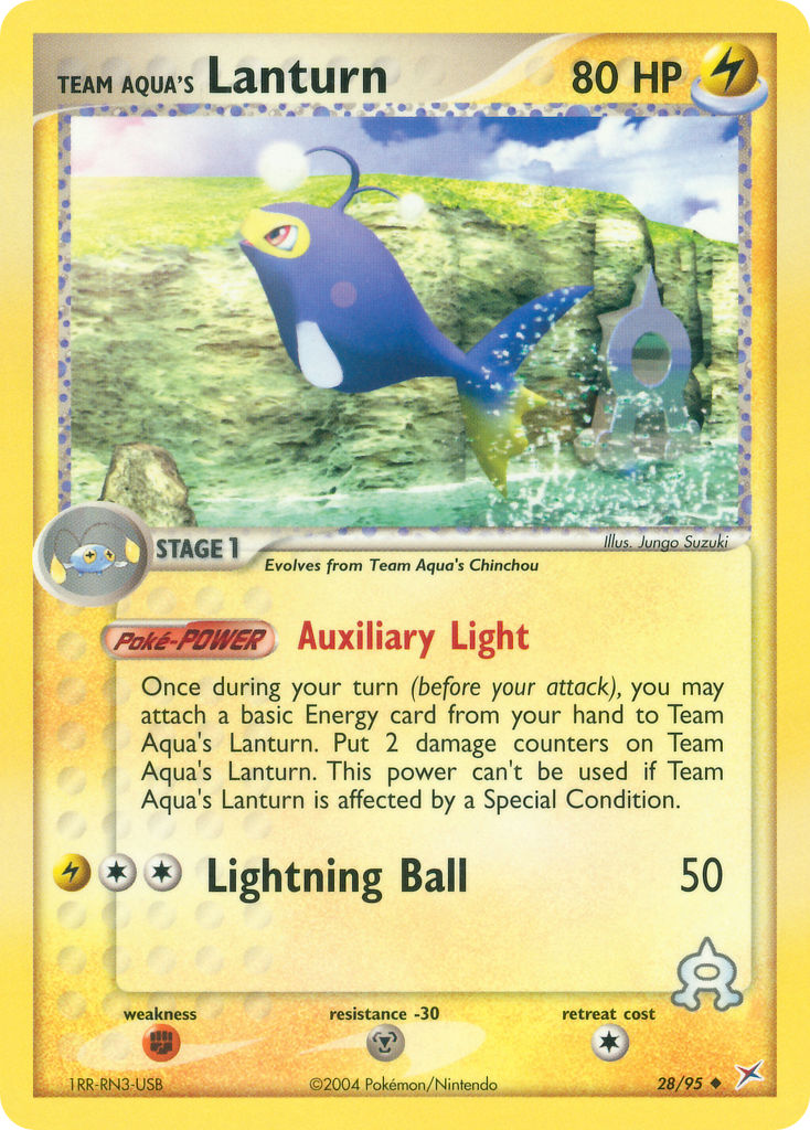 Team Aqua's Lanturn Pokémon card