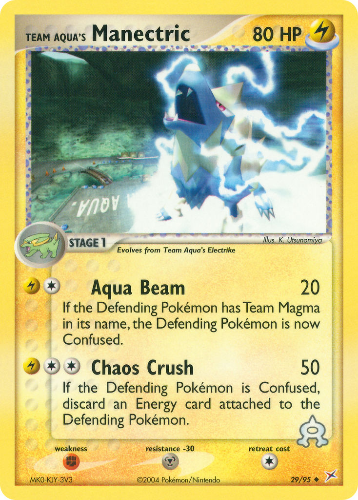 Team Aqua's Manectric Pokémon card