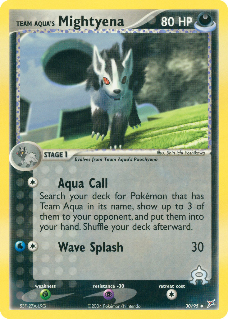 Team Aqua's Mightyena Pokémon card
