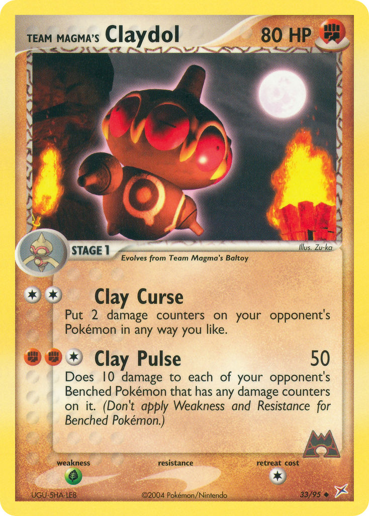 Team Magma's Claydol Pokémon card