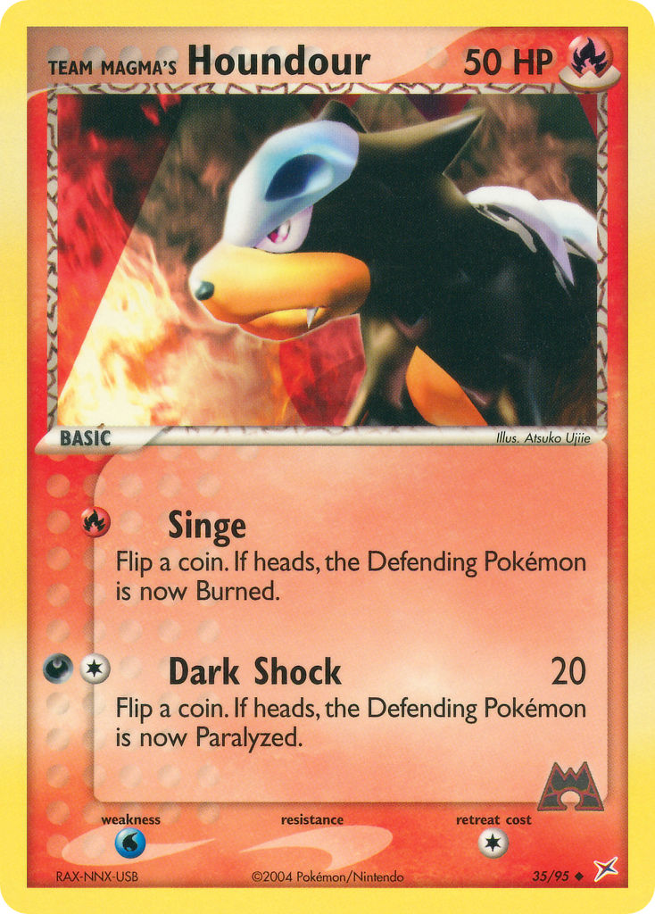 Team Magma's Houndour Pokémon card