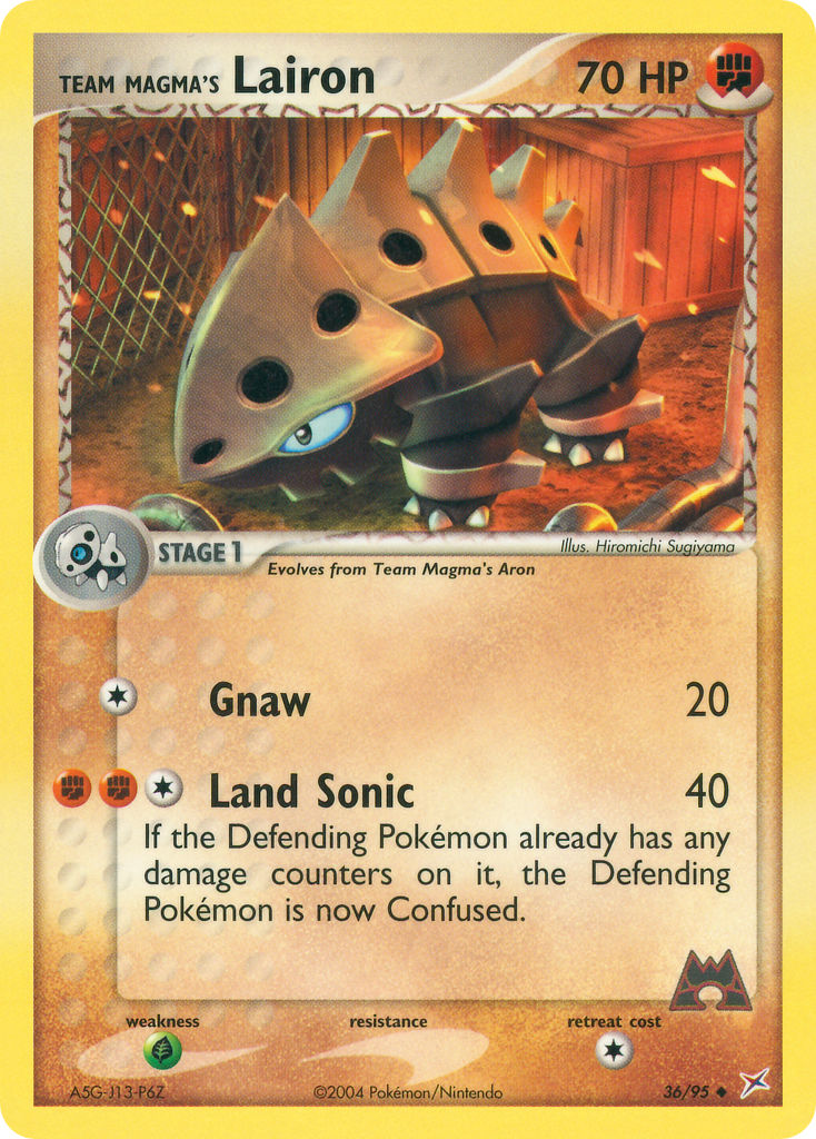Team Magma's Lairon Pokémon card