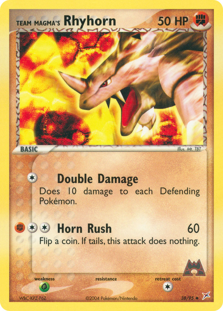 Team Magma's Rhyhorn Pokémon card