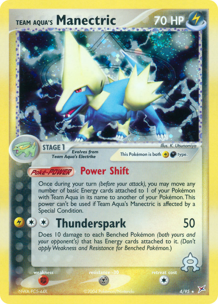 Team Aqua's Manectric Pokémon card