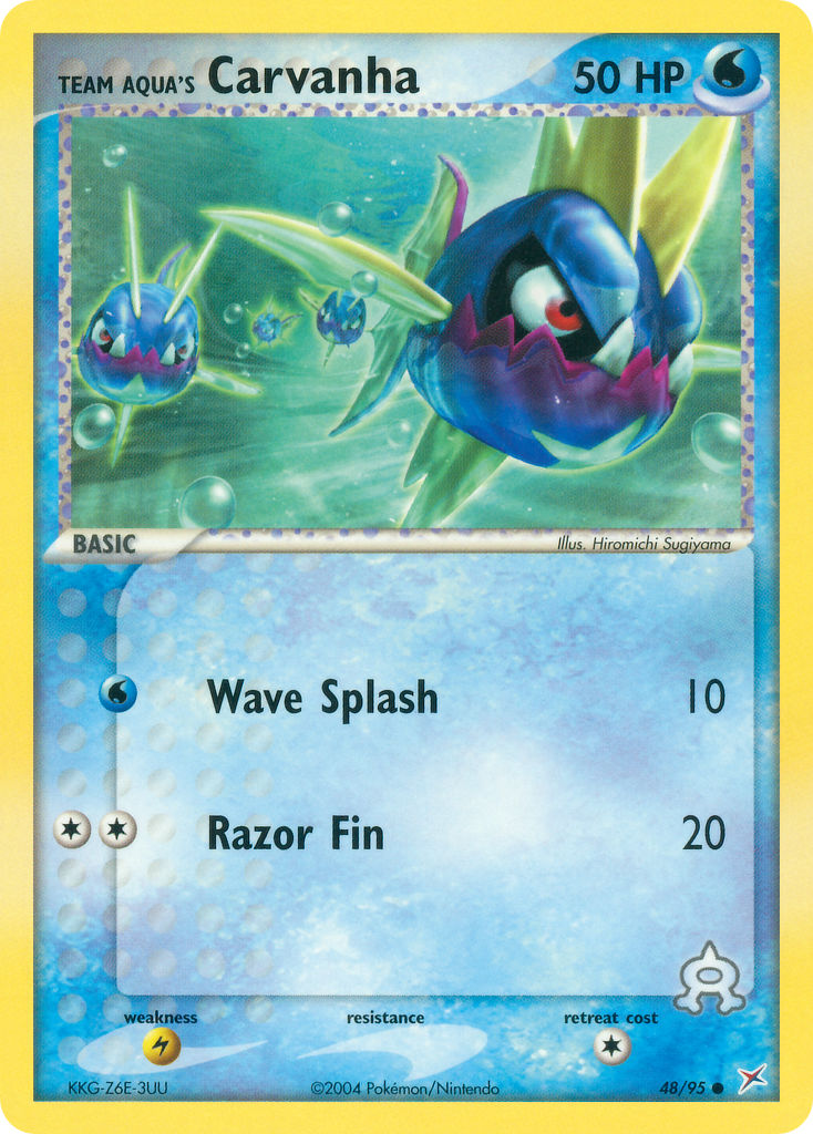 Team Aqua's Carvanha Pokémon card