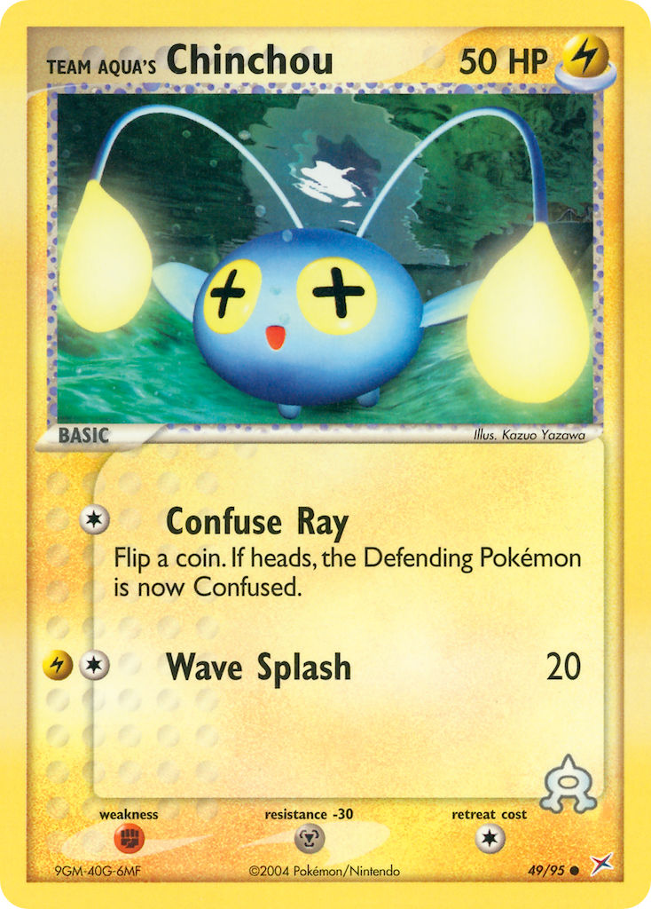 Team Aqua's Chinchou Pokémon card