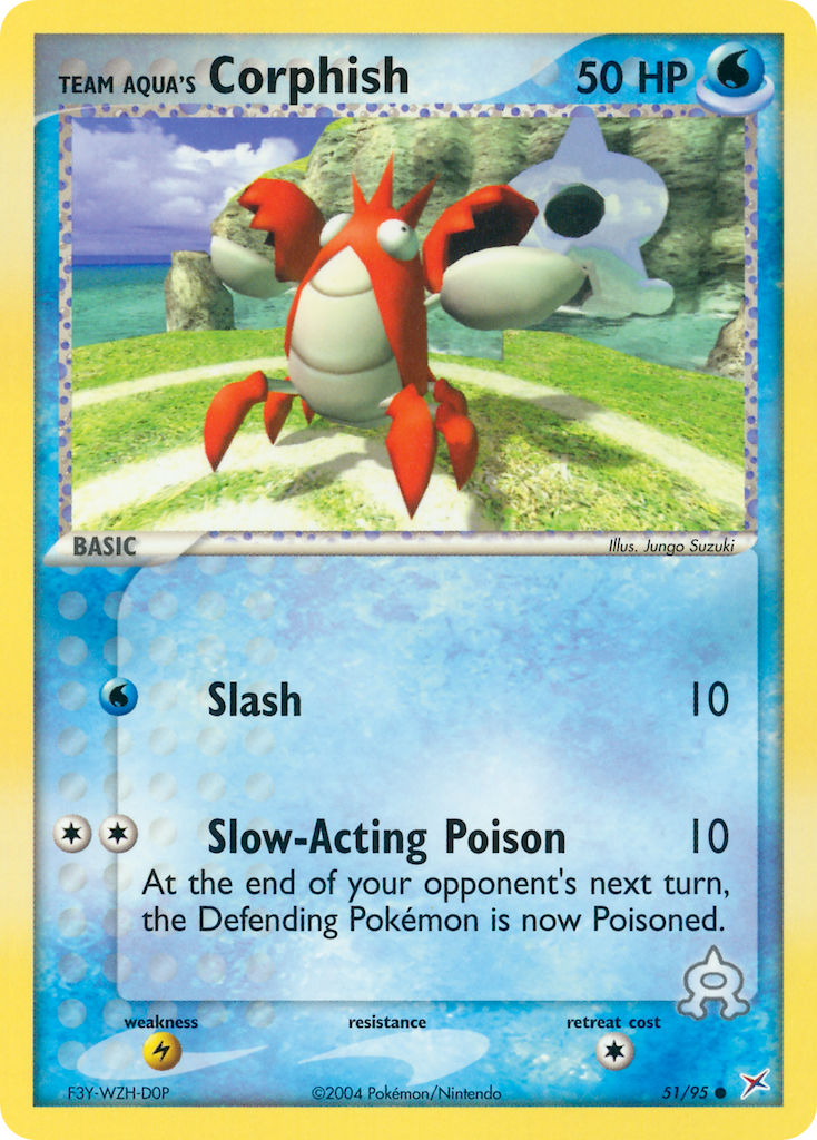 Team Aqua's Corphish Pokémon card