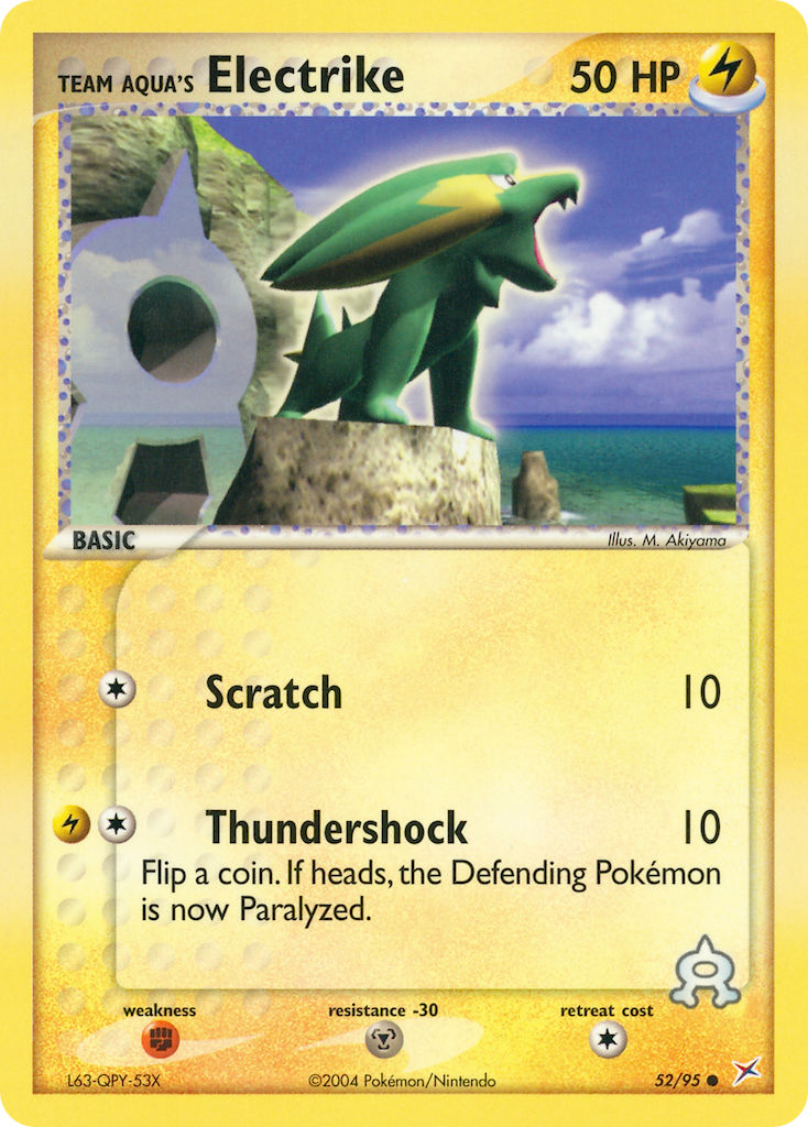 Team Aqua's Electrike Pokémon card