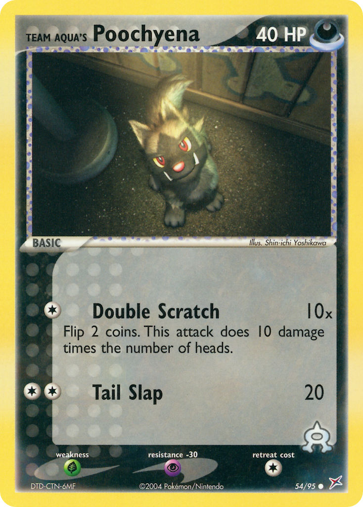 Team Aqua's Poochyena Pokémon card