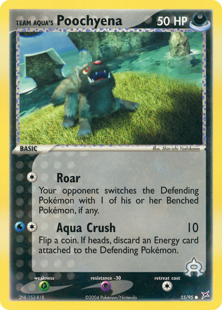 Team Aqua's Poochyena Pokémon card