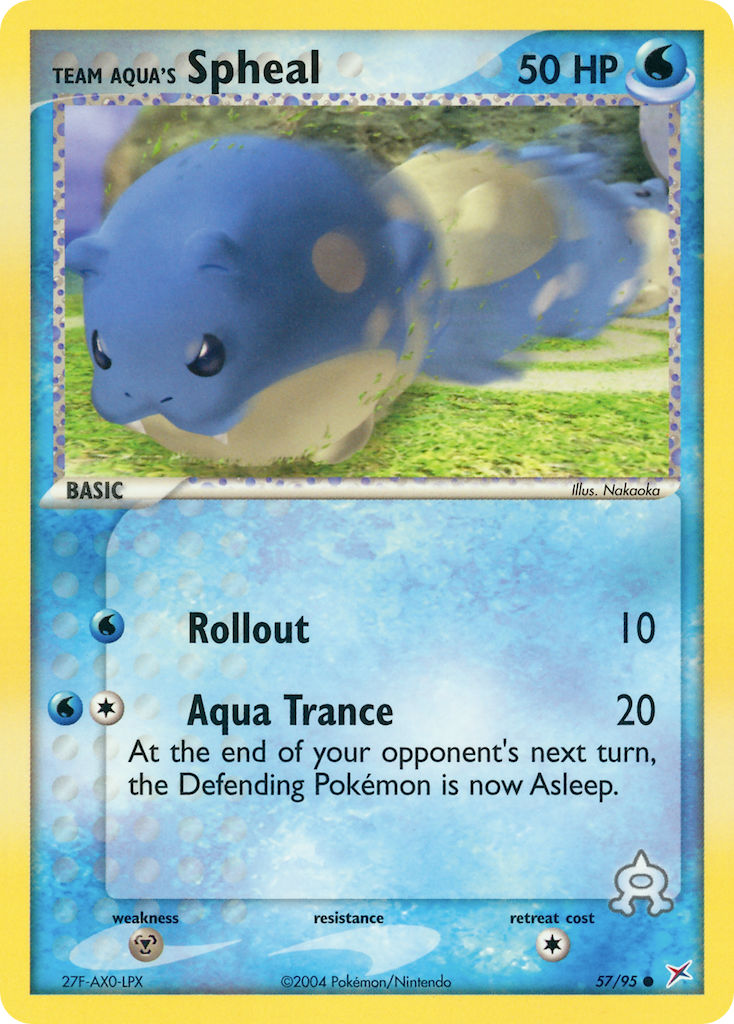 Team Aqua's Spheal Pokémon card