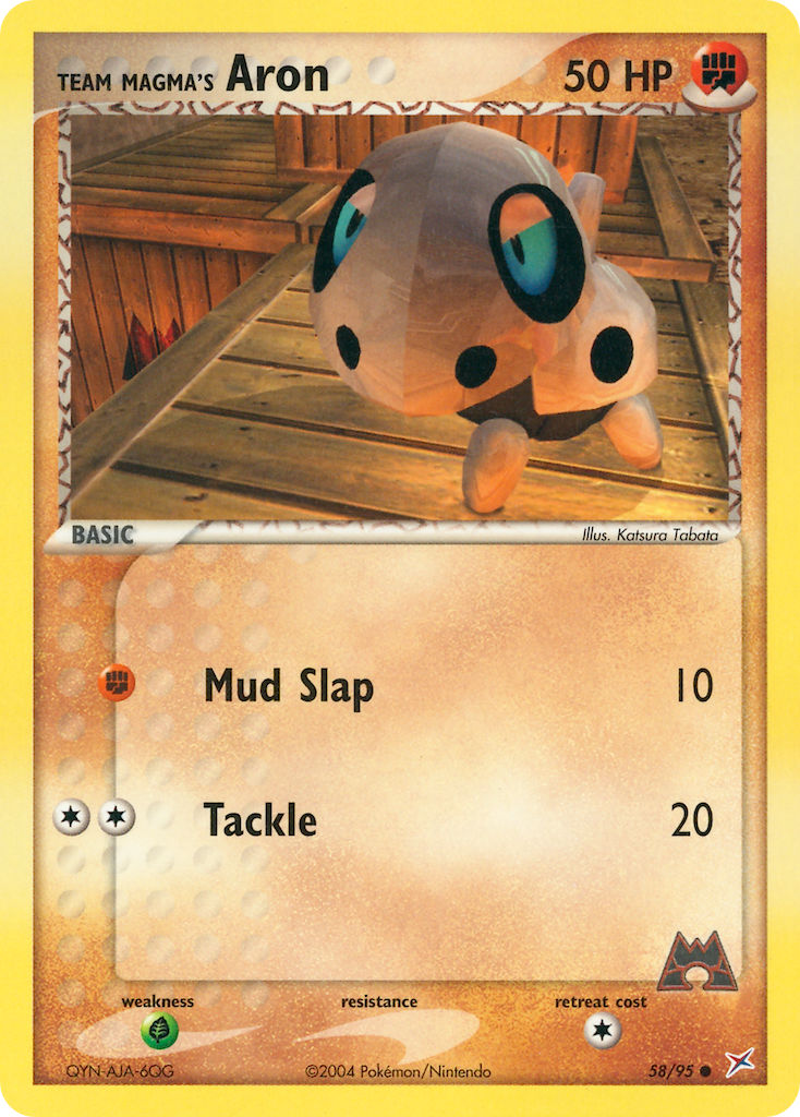Team Magma's Aron Pokémon card