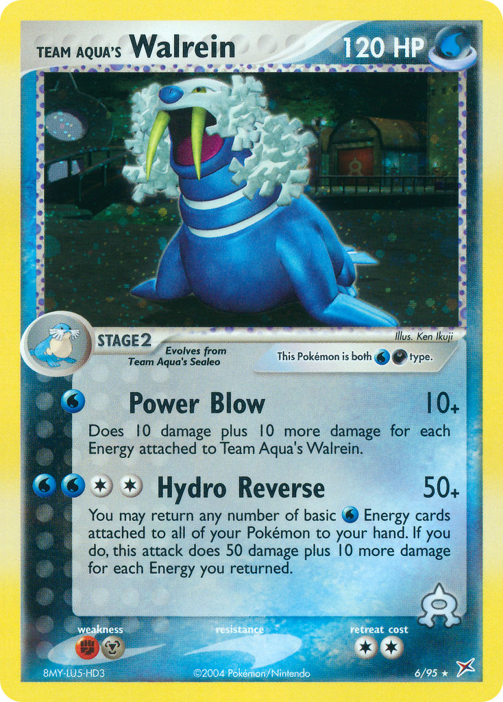 Team Aqua's Walrein Pokémon card