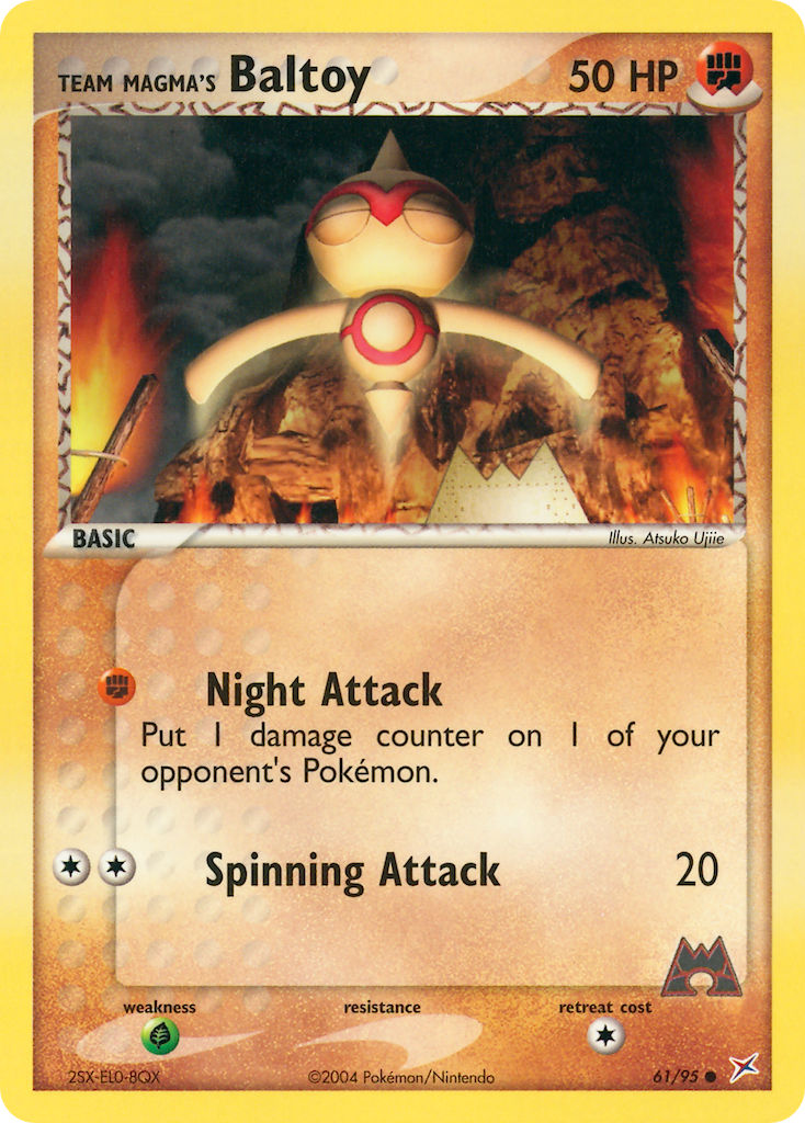 Team Magma's Baltoy Pokémon card