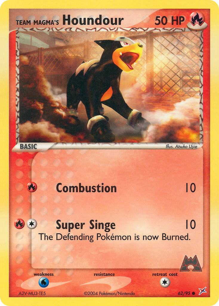 Team Magma's Houndour Pokémon card