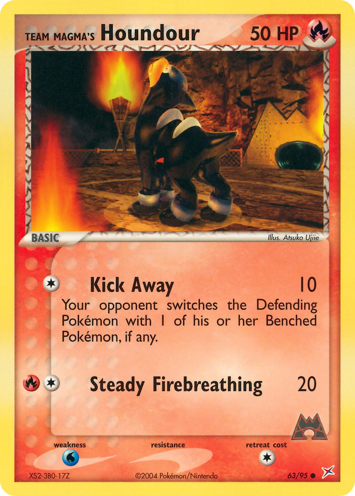 Team Magma's Houndour Pokémon card