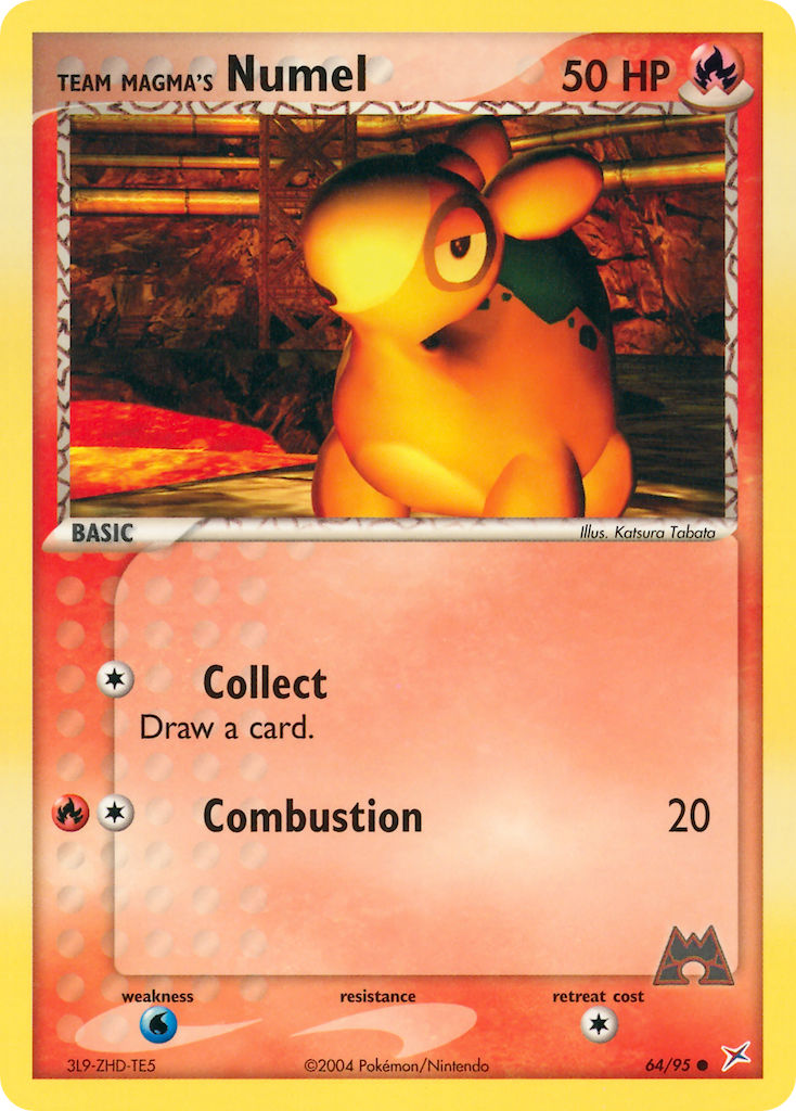 Team Magma's Numel Pokémon card
