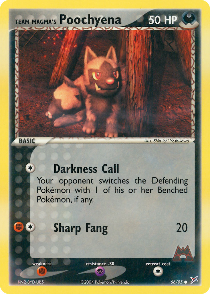 Team Magma's Poochyena Pokémon card