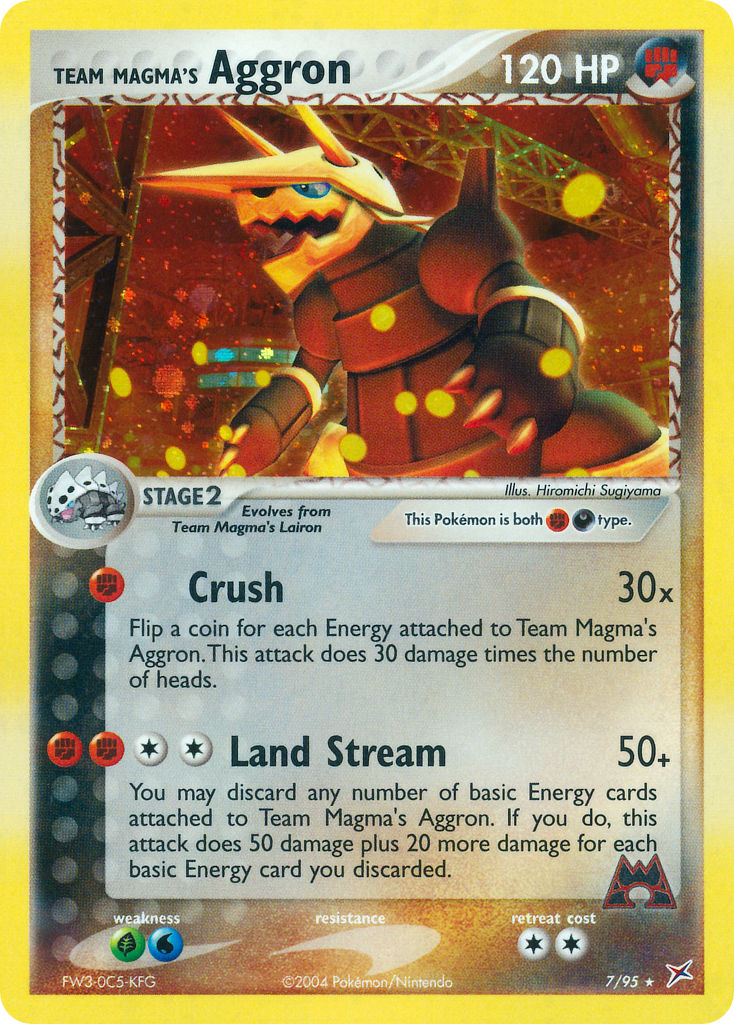 Team Magma's Aggron Pokémon card