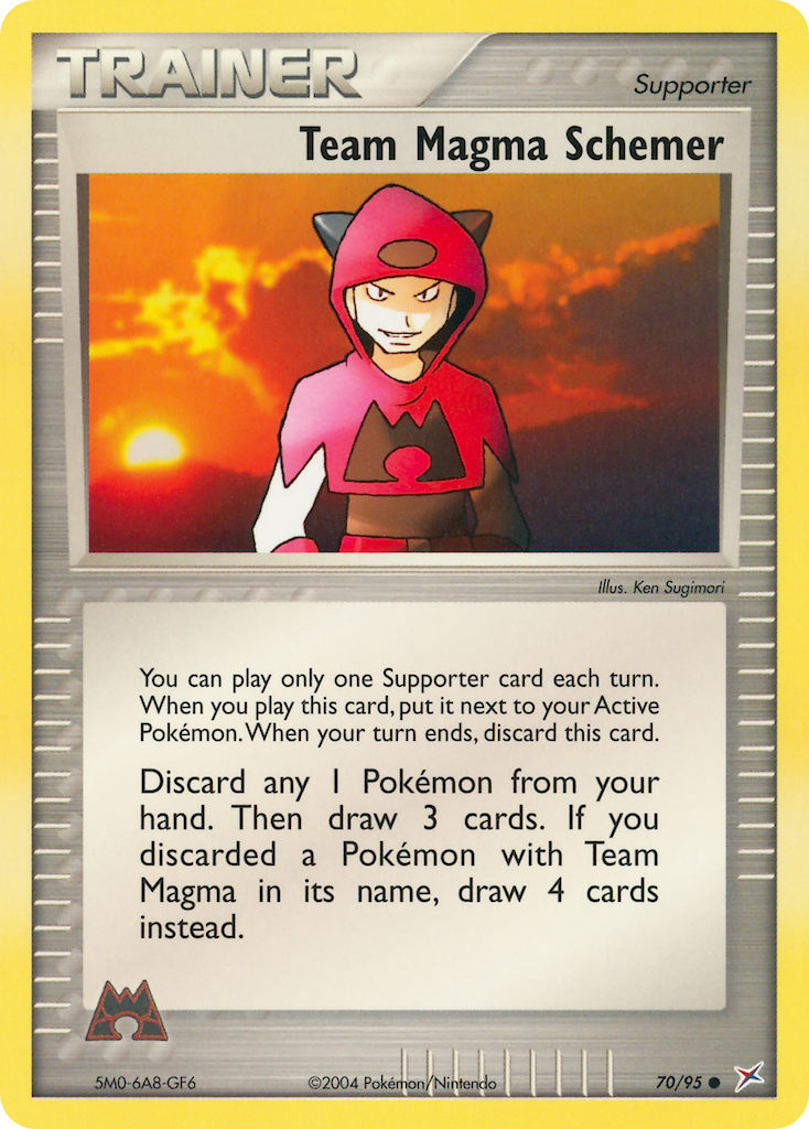 Team Magma Schemer Pokémon card