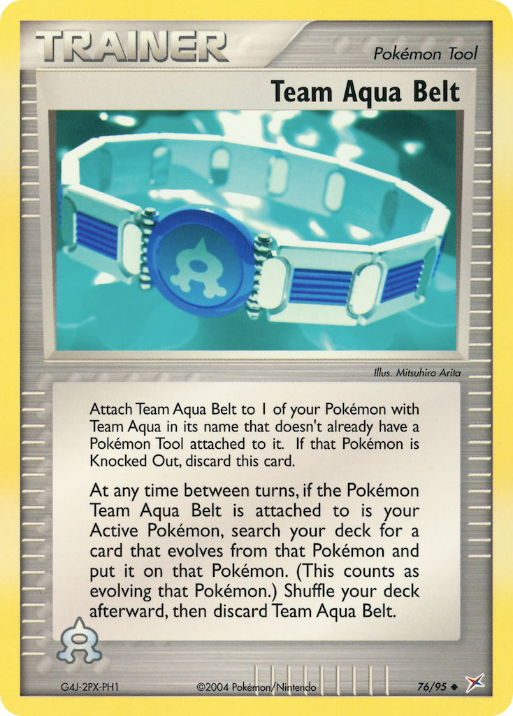 Team Aqua Belt Pokémon card