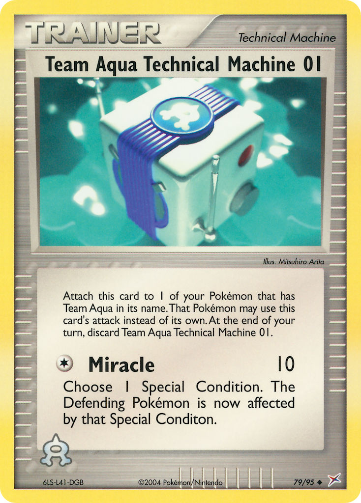 Team Aqua Technical Machine 01 Pokémon card